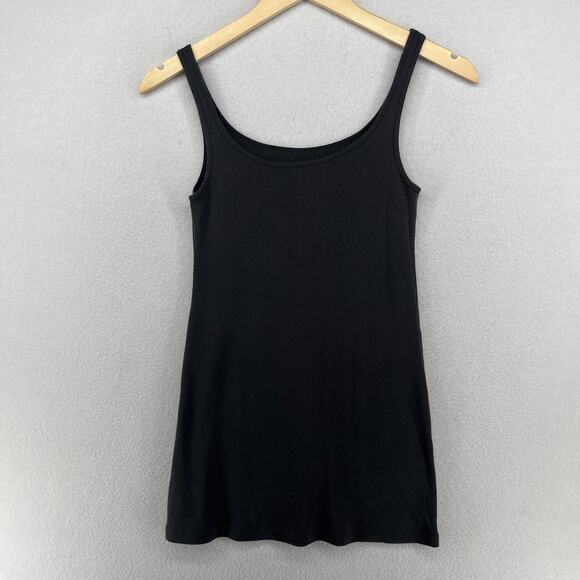 Eileen Fisher Tops - EILEEN FISHER Tank Top XS Organic Cotton Ribbed Jersey Tunic Cami Slim Gray